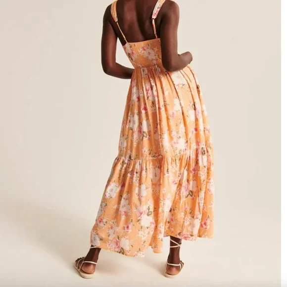 NWT Knotted Strap Seersucker Maxi Dress - Picture 3 of 5